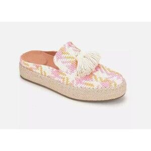 Gentle Souls by Kenneth Cole Women's Size 10 Pink Renie Espadrille Slide Flats